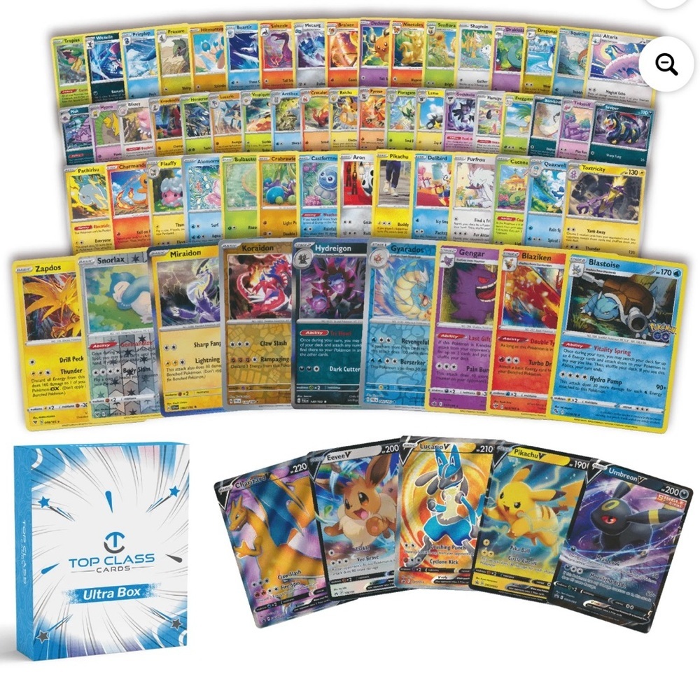 Pokémon Top Class Cards | Ultra Box | 50 Cards | 5 Holos/Reverse Holos